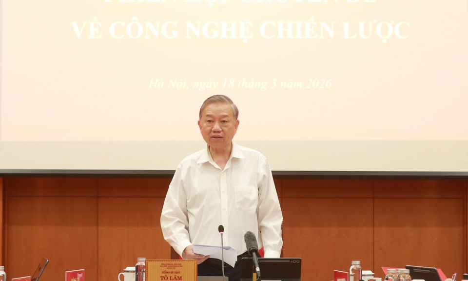 Kết luận của Tổng B&iacute; thư T&ocirc; L&acirc;m tại Phi&ecirc;n họp chuy&ecirc;n đề về c&ocirc;ng nghệ chiến lược của Ban Chỉ đạo Trung ương về ph&aacute;t triển khoa học, c&ocirc;ng nghệ, đổi mới s&aacute;ng tạo v&agrave; chuyển đổi số