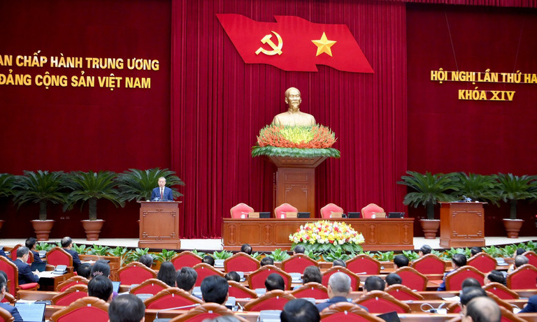 Bế mạc Hội nghị lần thứ hai Ban Chấp h&agrave;nh Trung ương Đảng kh&oacute;a XIV