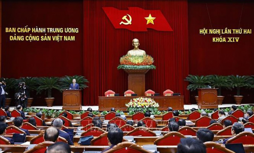 Th&ocirc;ng b&aacute;o Hội nghị lần thứ hai Ban Chấp h&agrave;nh Trung ương Đảng kh&oacute;a XIV