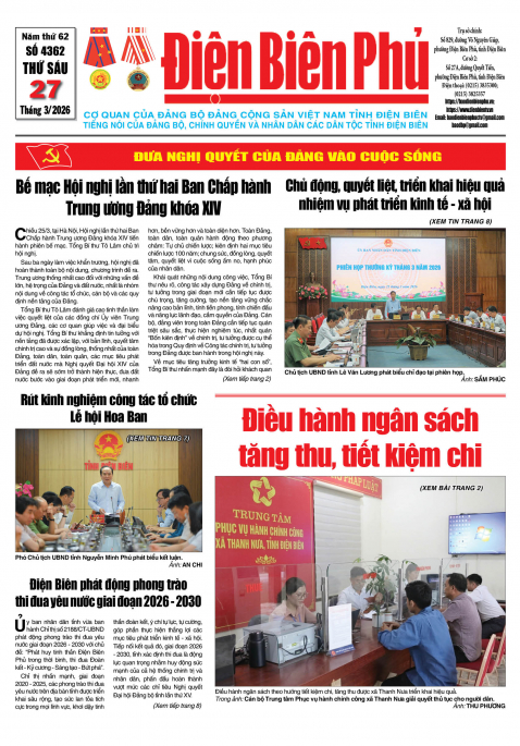 B&aacute;o thời sự Số b&aacute;o thứ s&aacute;u,ng&agrave;y 27 th&aacute;ng 3 năm 2026