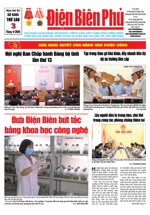 B&aacute;o thời sự Số b&aacute;o thứ s&aacute;u,ng&agrave;y 03 th&aacute;ng 4 năm 2026