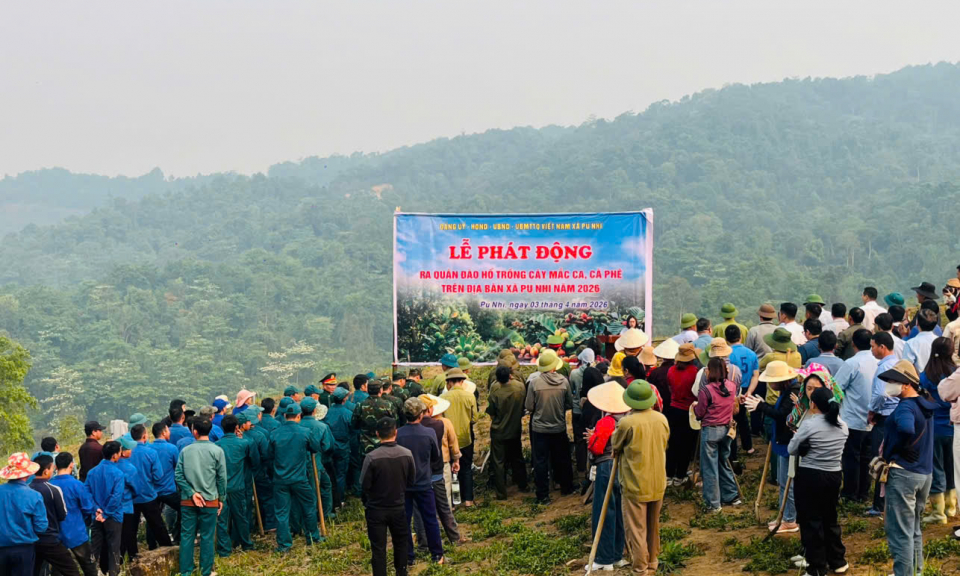 X&atilde; Pu Nhi ph&aacute;t động phong tr&agrave;o trồng c&acirc;y mắc ca, c&agrave; ph&ecirc; năm 2026