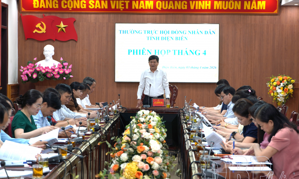 Thường trực HĐND tỉnh họp phi&ecirc;n th&aacute;ng 4/2026