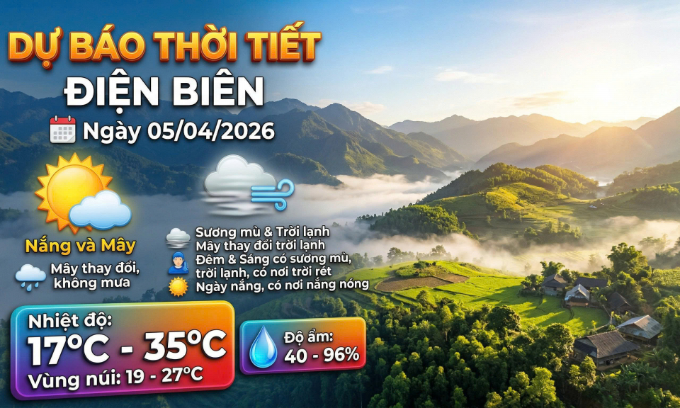 Bản tin Dự b&aacute;o thời tiết ng&agrave;y 5/4/2026
