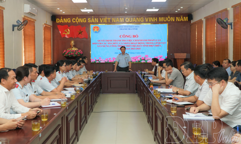 C&ocirc;ng bố quyết định thanh tra lĩnh vực x&acirc;y dựng c&ocirc;ng tr&igrave;nh