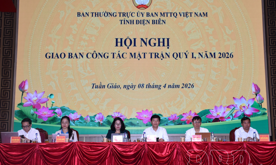 Giao ban c&ocirc;ng t&aacute;c Mặt trận qu&yacute; I năm 2026