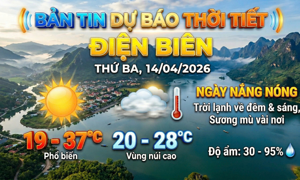 Bản tin Dự b&aacute;o thời tiết ng&agrave;y 14/4/2026