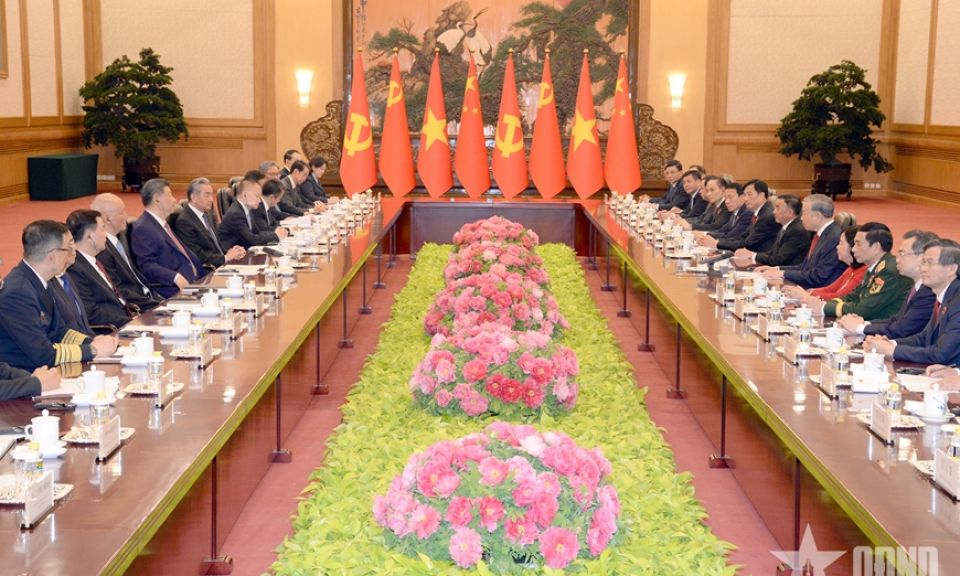 Tổng B&iacute; thư, Chủ tịch nước T&ocirc; L&acirc;m hội đ&agrave;m với Tổng B&iacute; thư, Chủ tịch Trung Quốc Tập Cận B&igrave;nh