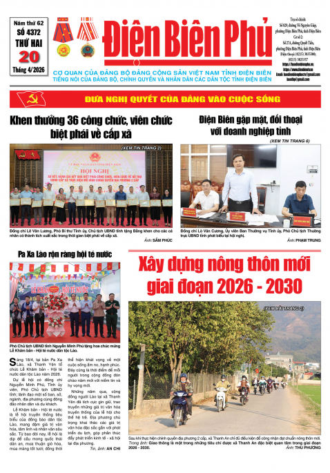 B&aacute;o thời sự Số b&aacute;o thứ hai,ng&agrave;y 20 th&aacute;ng 4 năm 2026