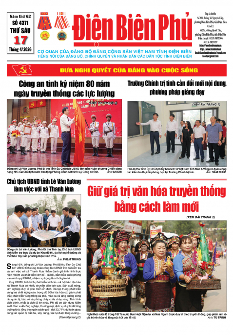 B&aacute;o thời sự Số b&aacute;o thứ s&aacute;u,ng&agrave;y 17 th&aacute;ng 4 năm 2026