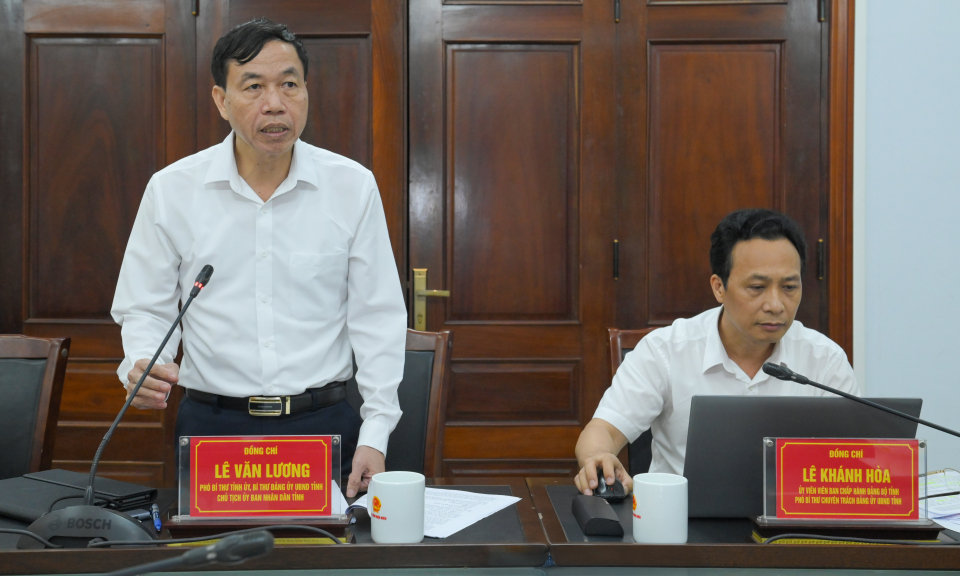 Đo&agrave;n gi&aacute;m s&aacute;t, kiểm tra số 4 l&agrave;m việc với Đảng ủy UBND tỉnh