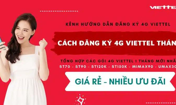 Top 5 C&aacute;ch đăng k&yacute; g&oacute;i cước 4G Viettel 1 th&aacute;ng