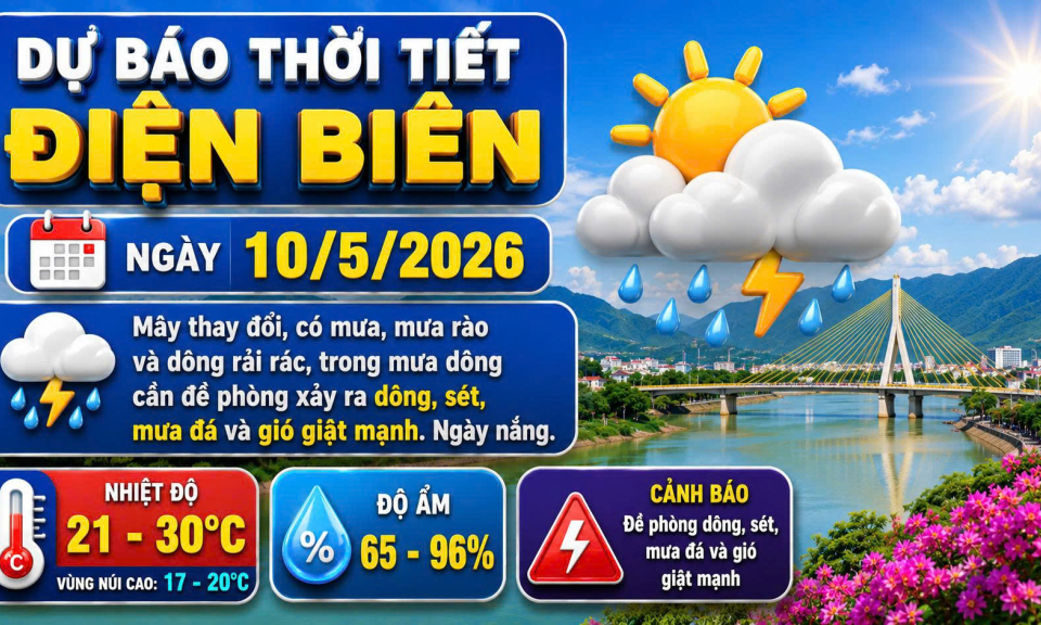 Bản tin Dự b&aacute;o thời tiết ng&agrave;y 10/5/2026