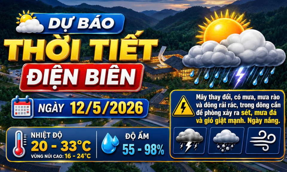 Bản tin Dự b&aacute;o thời tiết ng&agrave;y 12/5/2026
